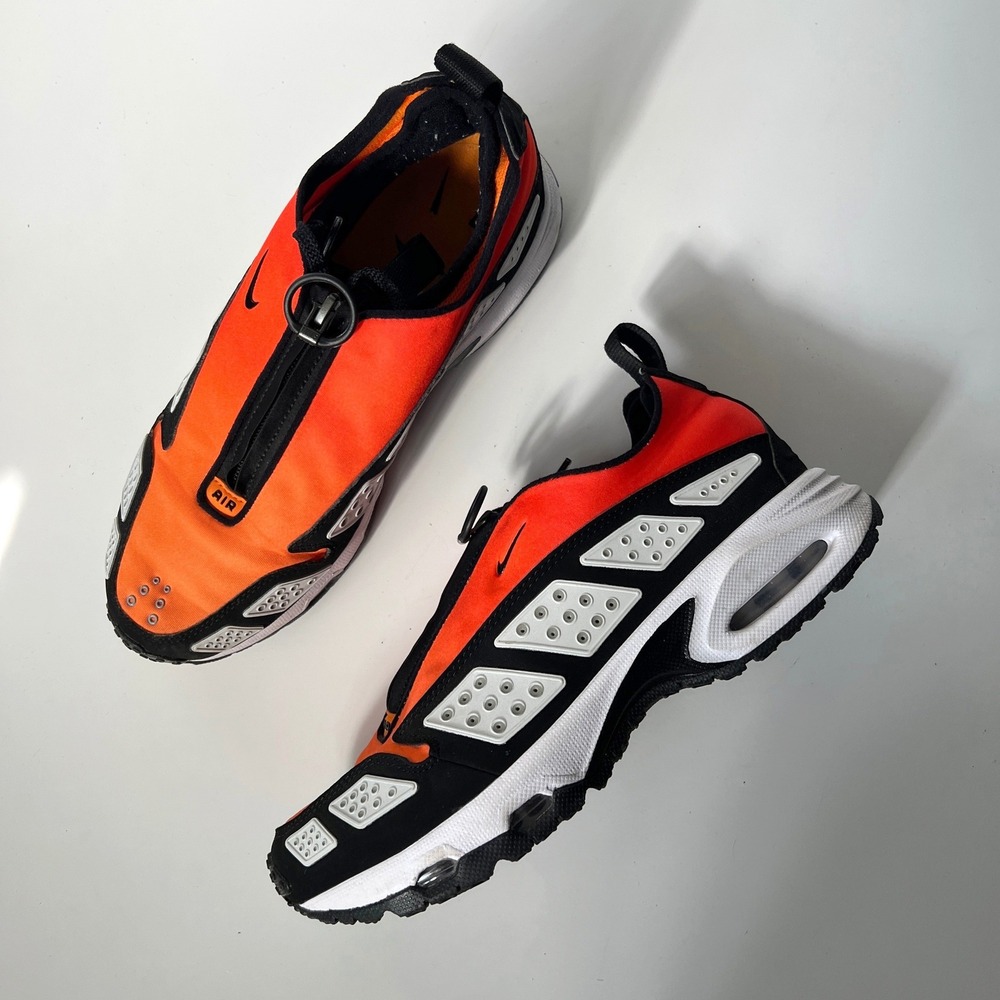 Nike Air Sunder Max Sunset HJ8080-600 Orange Black Zip Neoprene Sneakers 9 women
